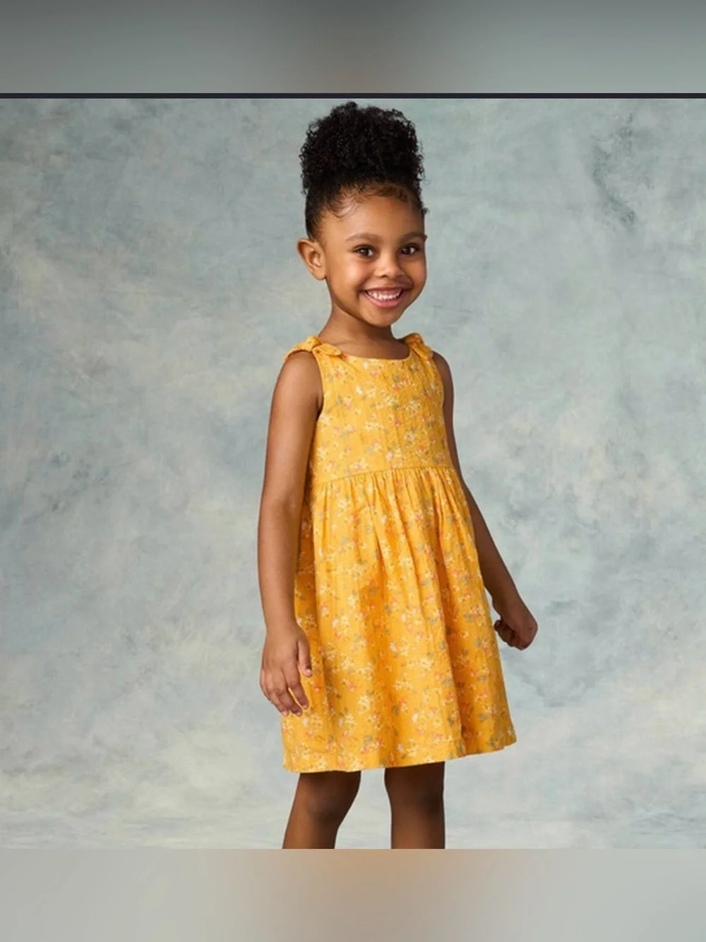 Osh kosh|Baby Girl/toddler Mustard Yellow Floral Tie-Shoulder Sundress•••NWT 3T